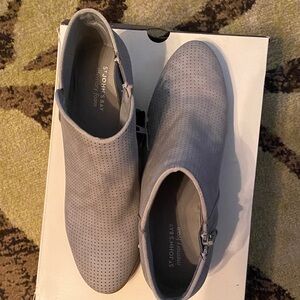 St. John's Bay Perforated Gray Ankle Boots